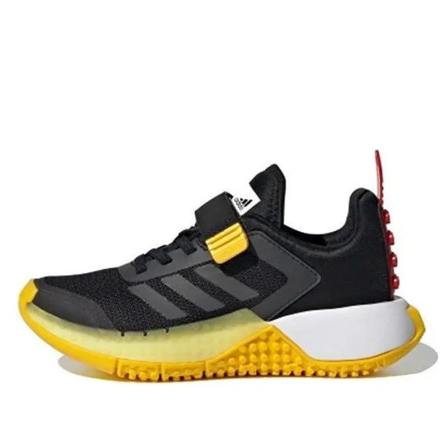 LEGO FX2869-1 adidas Sport Little Kid x LEGO (Black Yellow) - Kids' Shoes