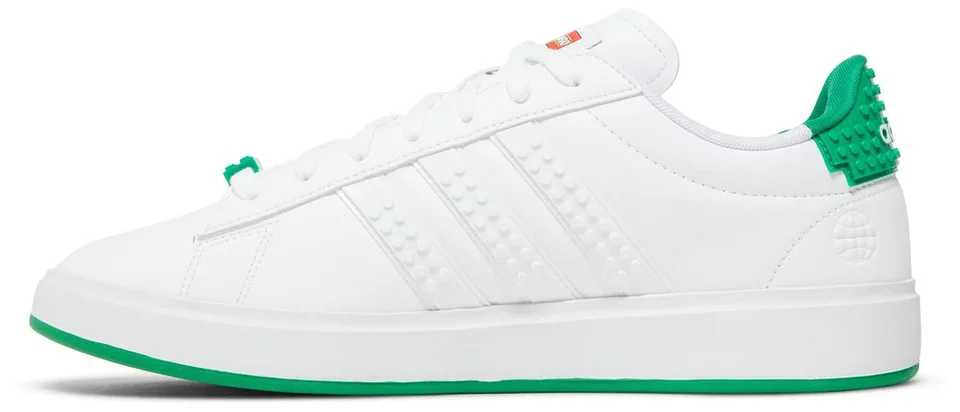 LEGO GW7177-1 adidas Grand Court 2.0 x LEGO (White Green) - Men's Shoes