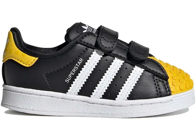 LEGO GX3384-1 adidas Superstar x LEGO (Core Black Yellow) - Infant Shoes