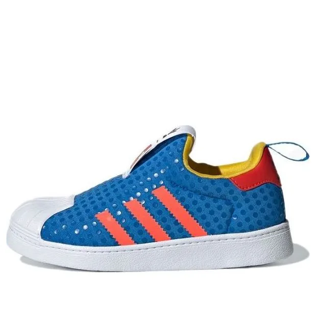 LEGO H02730-1 adidas Superstar 360 J x LEGO (Shock Blue) - Kids' Shoes