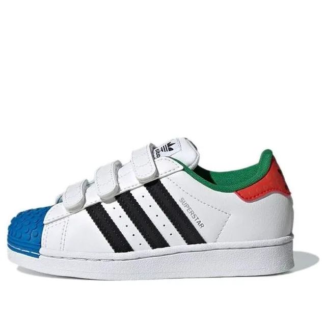 LEGO H03963-1 adidas Superstar CF J x LEGO (White Red Blue) - Kids' Shoes