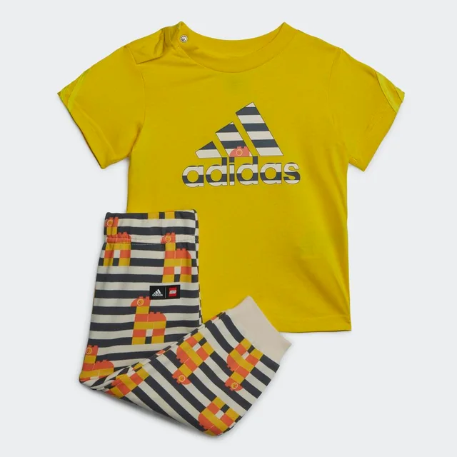 LEGO HB4462-1 adidas x Classic LEGO Yellow Tee and Pant Set