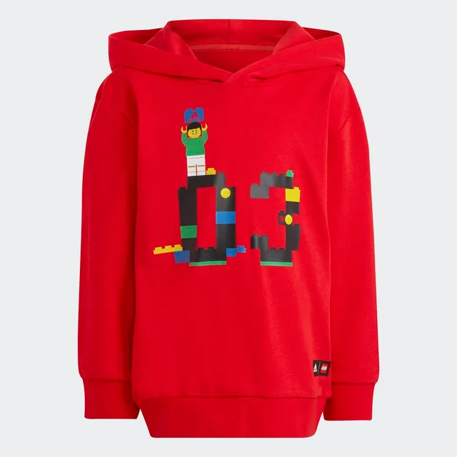 LEGO HB4466-1 adidas x Classic LEGO Red Hoodie
