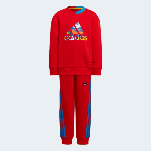 LEGO HM2194-1 adidas x Classic LEGO Red Crew Sweatshirt and Pants Set