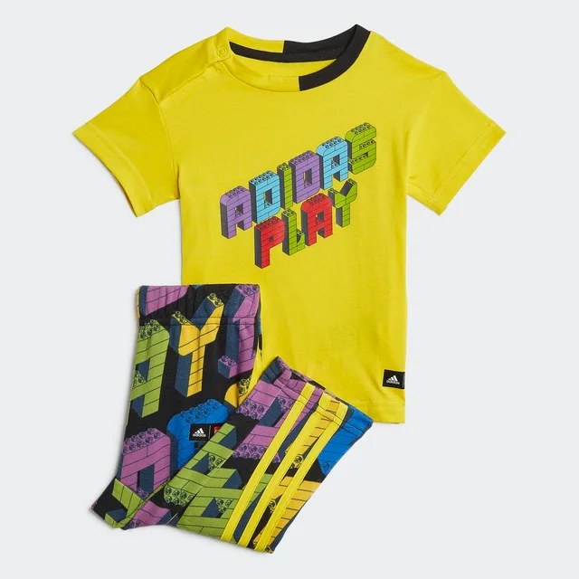 LEGO HM2240-1 adidas x Classic LEGO Yellow adidas Play Tee and Pants Set