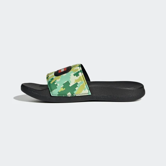 LEGO HP7595-1 adidas Adilette x LEGO (Digi Camo - Green) - Kids' Slides