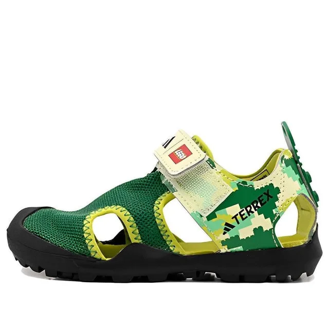 LEGO HQ5847-1 adidas Terrex Captain Toey x LEGO (Core Green Glow) - Kids' Sandals