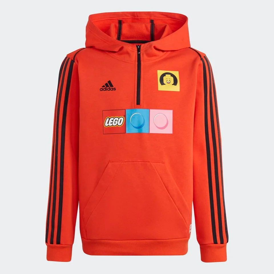 LEGO HR4325-1 adidas x LEGO Bold Orange Hooded Sweatshirt