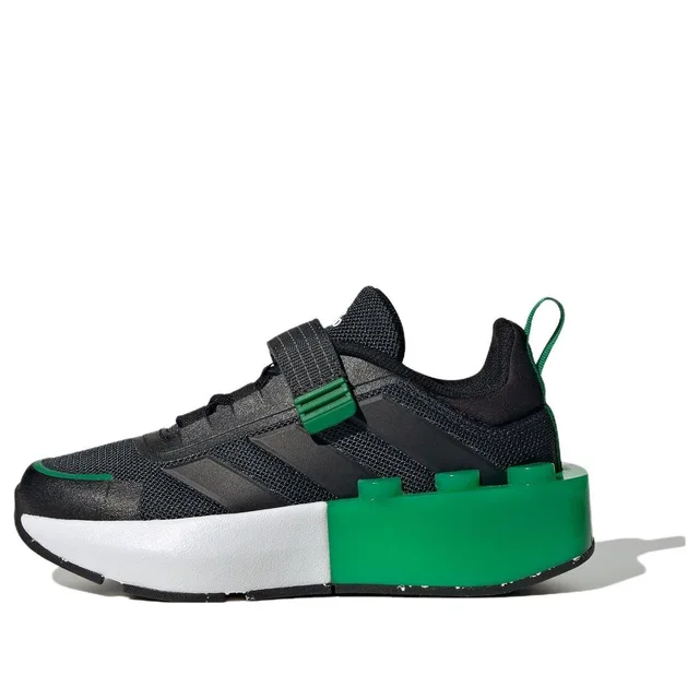 LEGO ID9524-1 adidas Tech Runner EL x LEGO (Core Black Green) - Kids' Shoes