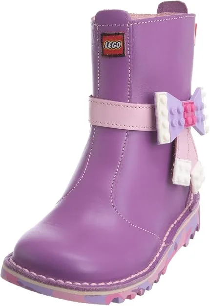 LEGO KA10I0359PA7-1 Kickers Kids LEGO Leather Boots - Pink