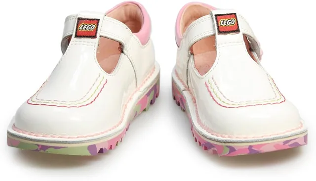 LEGO KICKERS-4 Kickers Kids Kick T Bar LEGO Casual Shoe - White