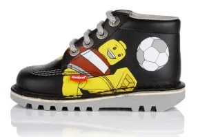 LEGO KS10I0105-1 Kickers Kids Kick Hi LEGO Football Print Shoe - Black
