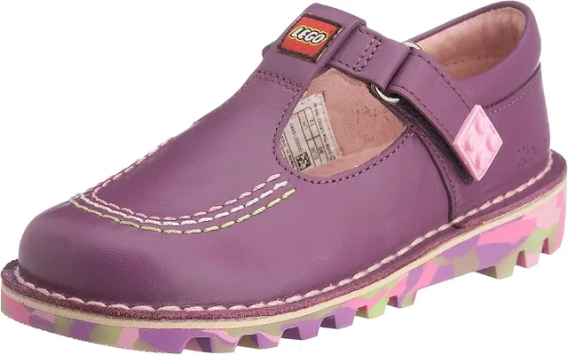 LEGO KS10I0113-1 Kickers Kids Kick T Bar LEGO Casual Shoe - Purple