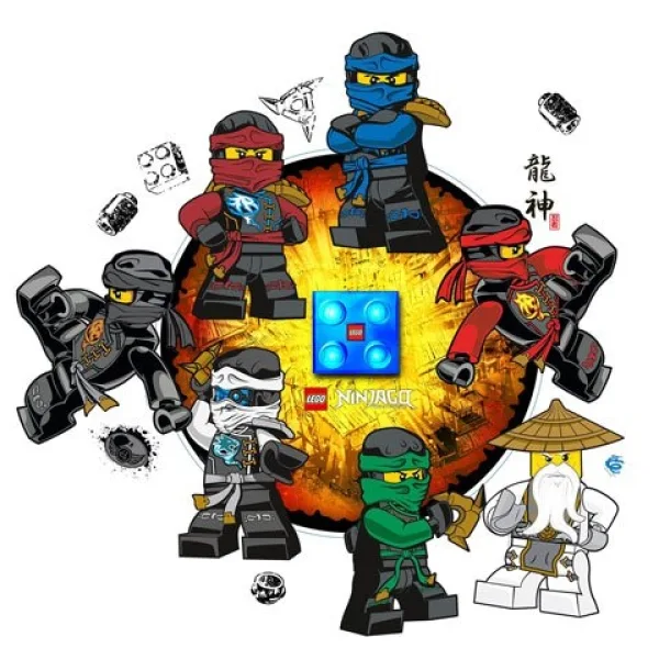 LEGO LGLNI14-1 Ninjago Brick Night Light and Wall Decals - Sky Pirates