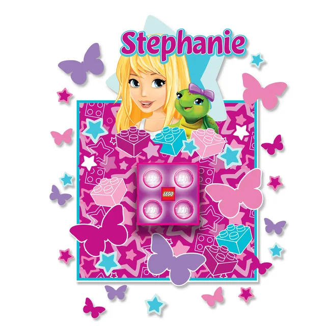 LEGO LGLNI3S-1 Friends Brick Night Light and Wall Decals - Stephanie