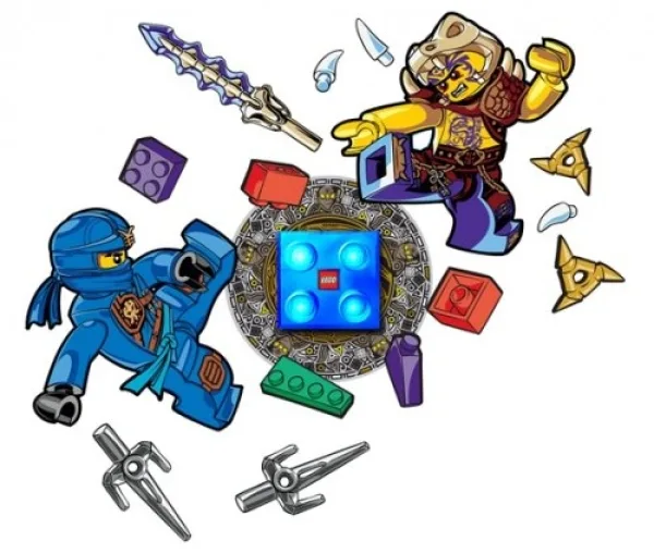 LEGO LGLNI4J-1 Ninjago Brick Night Light and Wall Decals - Jay