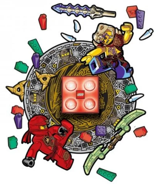 LEGO LGLNI4K-1 Ninjago Brick Night Light and Wall Decals - Kai