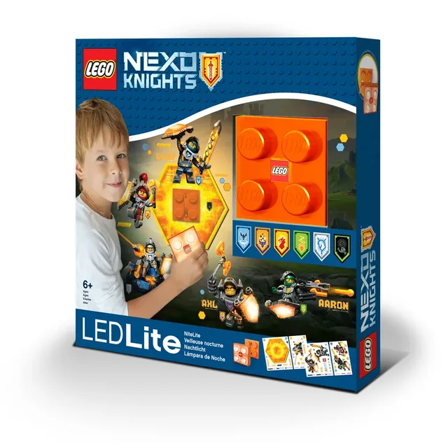 LEGO LGLNI7-1 Nexo Knights Brick Night Light and Wall Decals