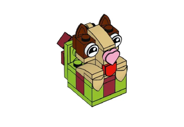LEGO PETORNAMENT-1 Happy Holiday Pet Ornament