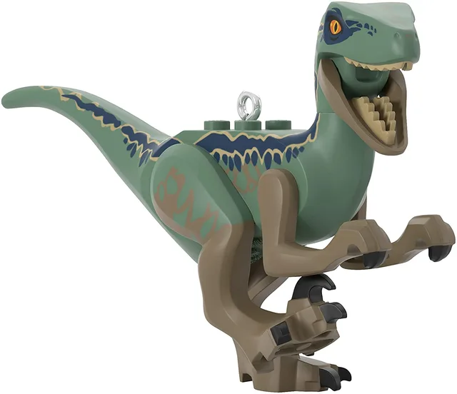 LEGO QXI2554-1 Hallmark Keepsake Christmas Tree Ornament - Jurassic World Velociraptor Blue