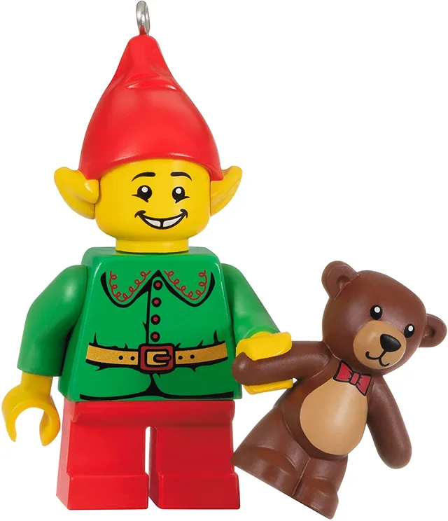 LEGO QXI7225-1 Hallmark Keepsake Christmas Tree Ornament - Elf and Teddy