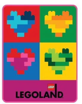 LEGO THROW-1 LEGOLAND Totally Bricks of the Heart Throw
