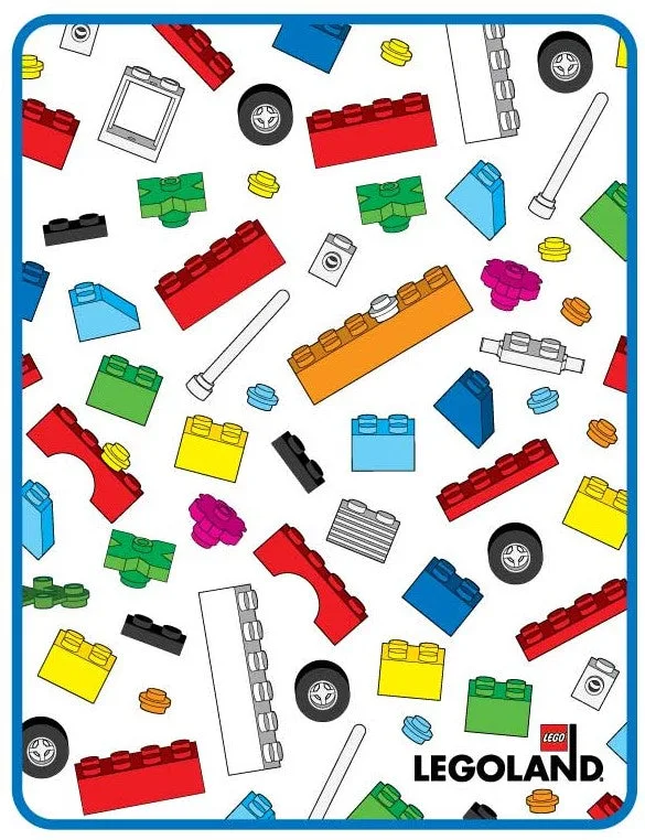 LEGO THROW-13 LEGOLAND Building Blocks Throw