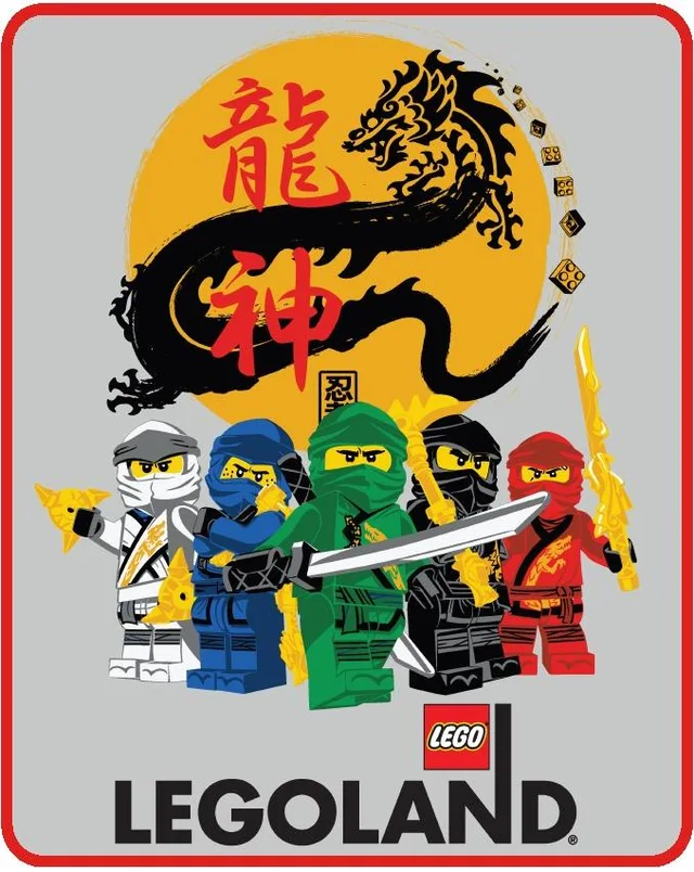 LEGO THROW-3 LEGOLAND Ninjago Year of the Dragon Plush Throw