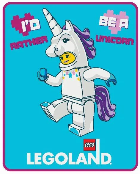 LEGO THROW-4 LEGOLAND Unicorn Girl Wishes Plush Throw